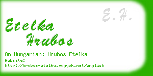 etelka hrubos business card